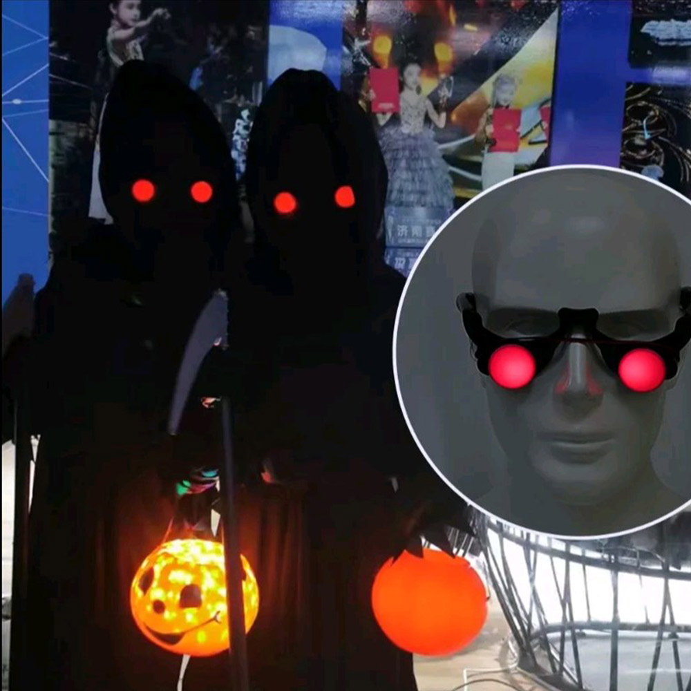 Glow In The Dark Party Glasses - Halloween Horror Red Eye Glasses Props