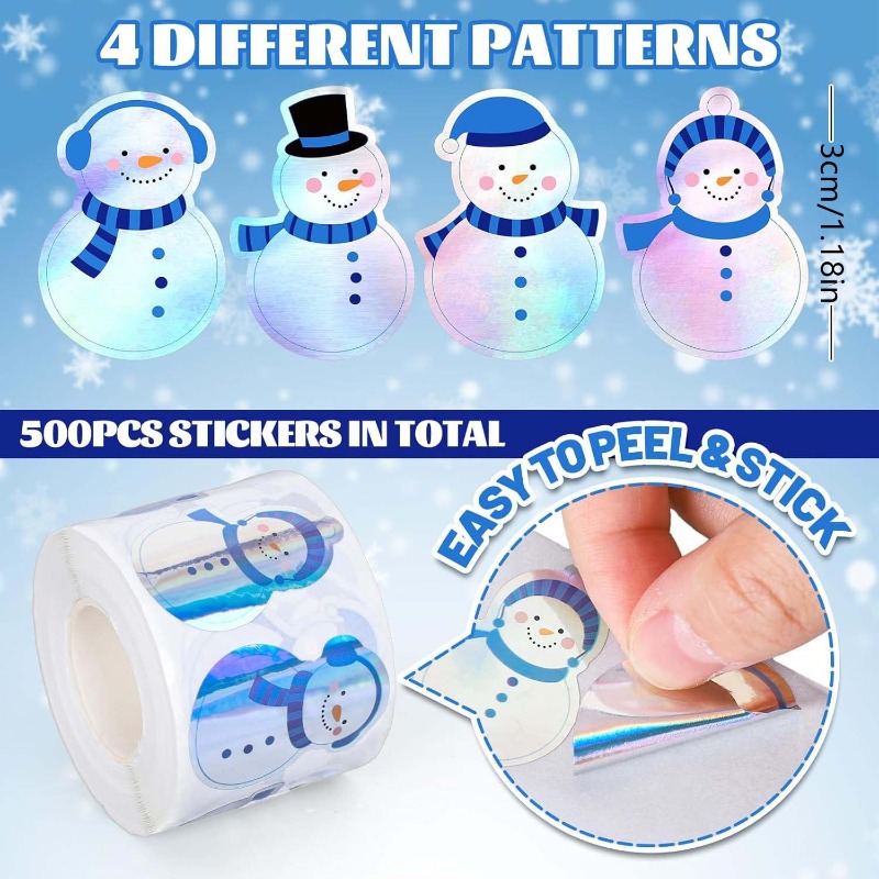 500Pcs Winter Snowman Stickers - Party Supplies review and price