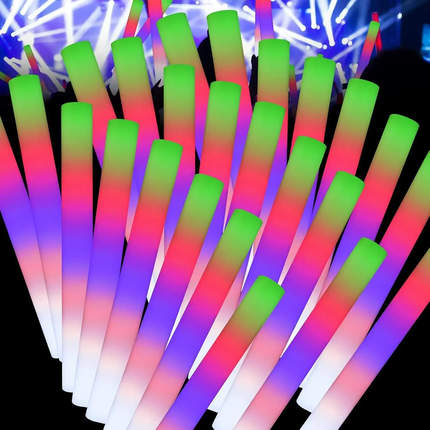 3Z-50PCS Led Foam Glow Sticks  - Flashing Led Foam Sticks Party review and price