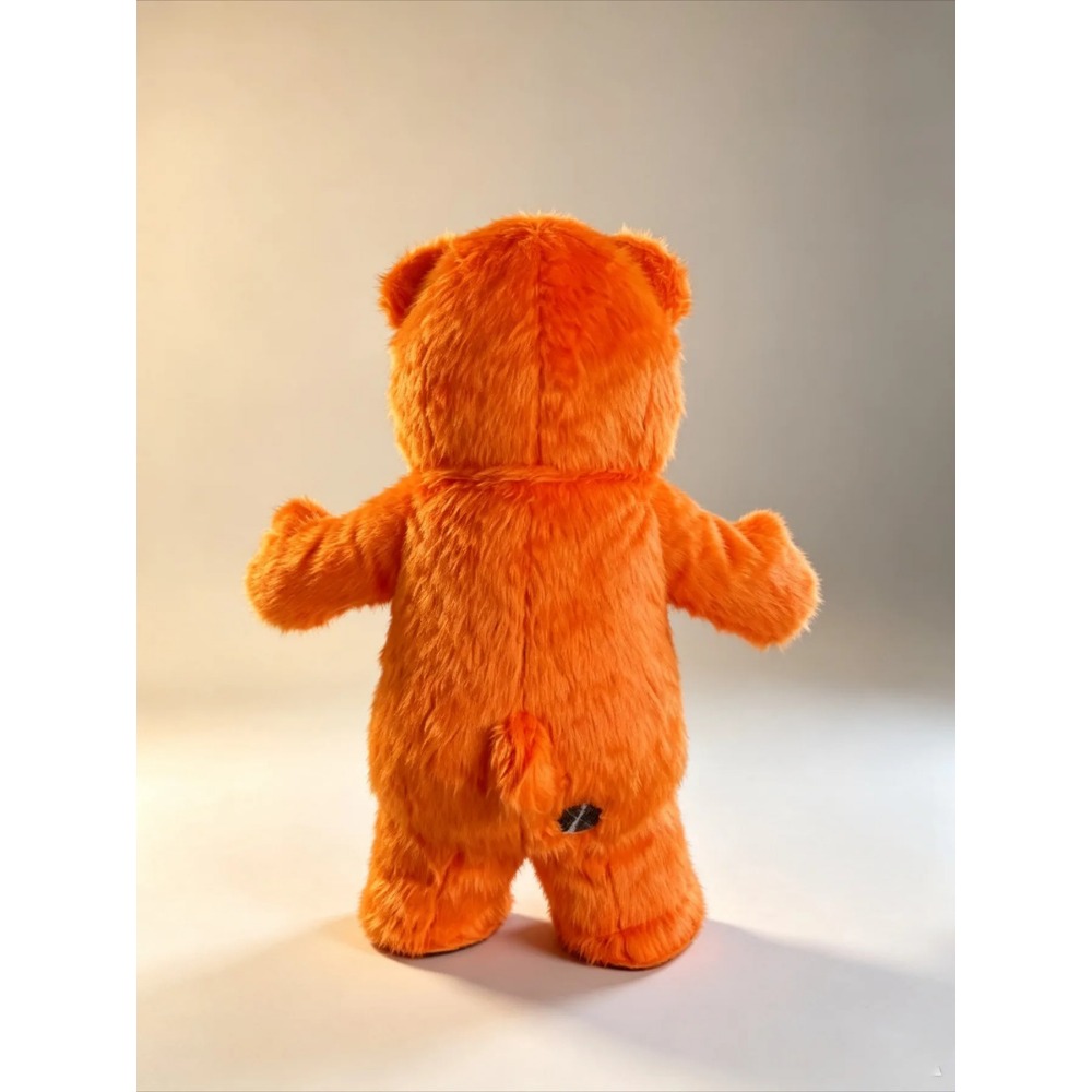 Inflatable Orange Bear Mascot  - Costumes review and price