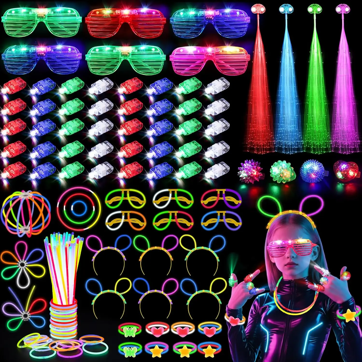 128PCS Light Up Glasses LED Ha - Glow In The Dark Party Glasses review and price