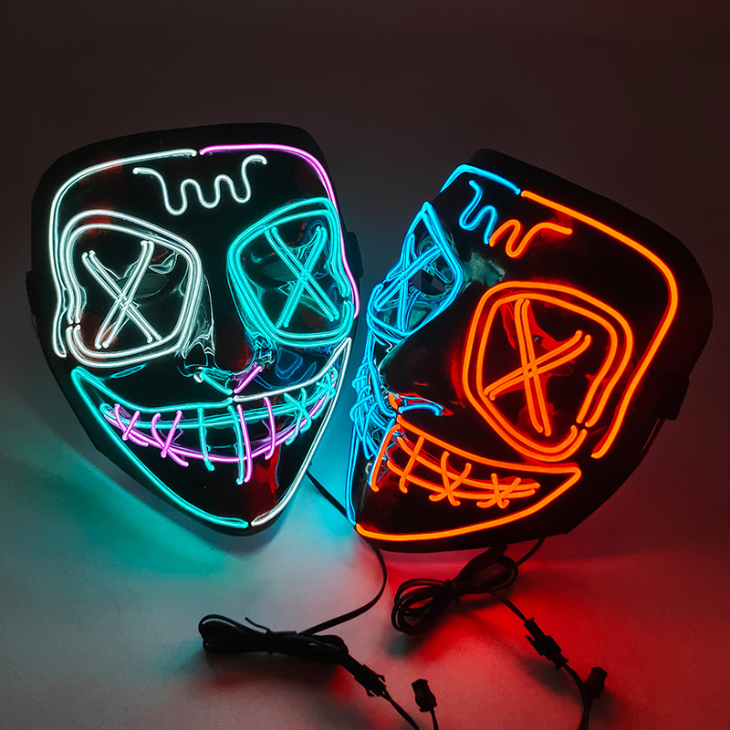 Wireless LED Glowing Mask EL N - Led Purge Mask Halloween review and price