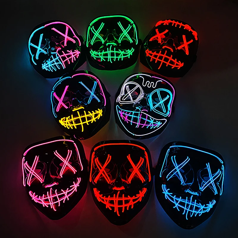 Wireless Neon LED Purge Mask G - Led Purge Mask Halloween review and price