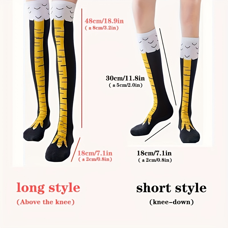 1/2 Pairs Women Knee High Sock - Funny Chicken Leg Socks review and price