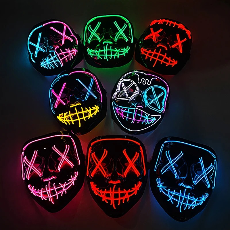 Wireless Neon LED Purge Mask M - Led Purge Mask Halloween review and price