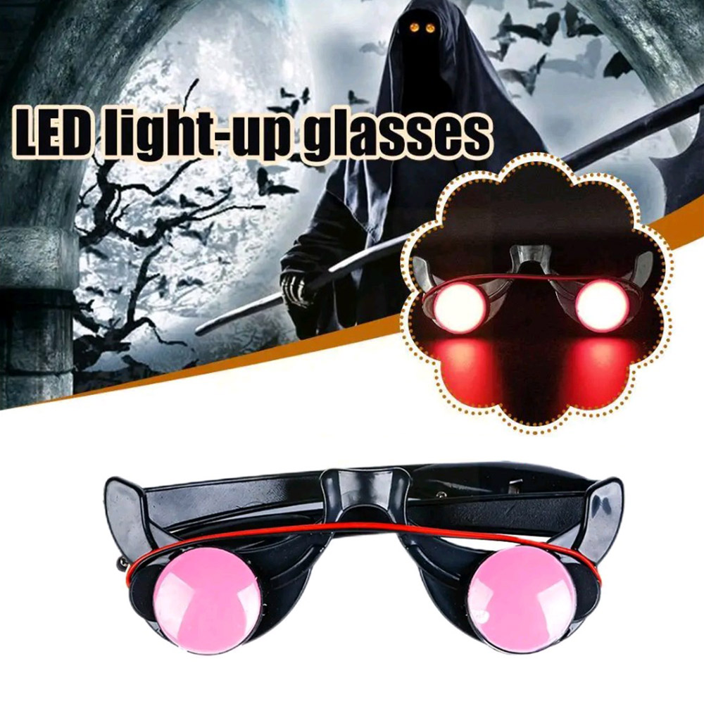 Halloween Horror Red Eye Glass - Glow In The Dark Party Glasses review and price