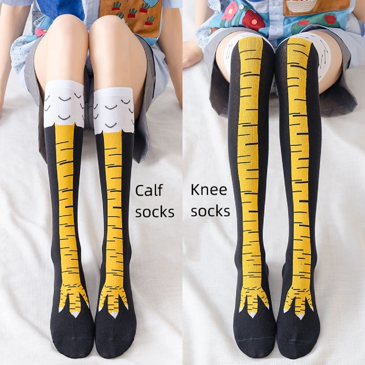 1/2/5 Pairs Women Knee High So - Funny Chicken Leg Socks review and price