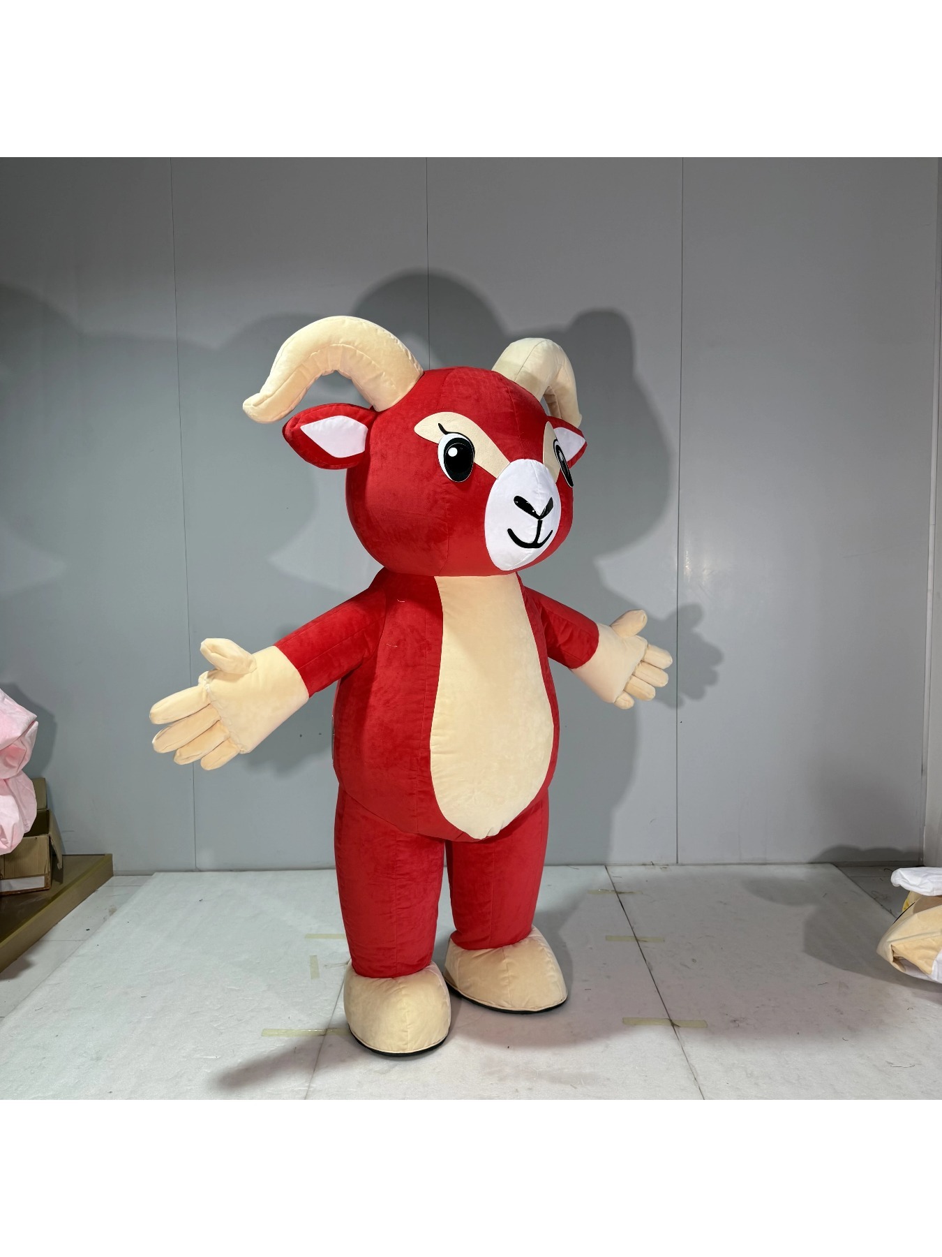 Inflatable Red Goat Mascot Cos - Costumes review and price