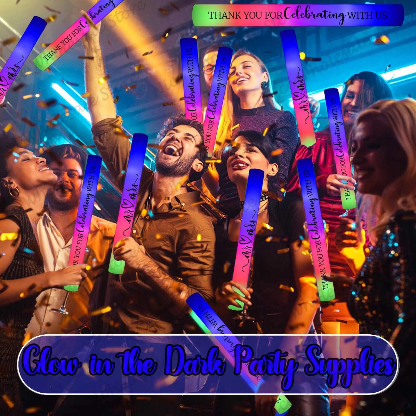 Bulk LED Glow Sticks 100-30PCS - Flashing Led Foam Sticks Party review and price